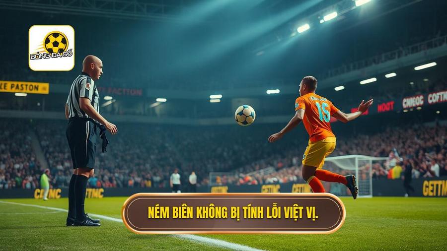 Ném biên không bị tính lỗi việt vị.