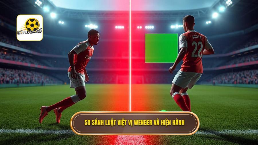 So sánh luật việt vị Wenger và hiện hành