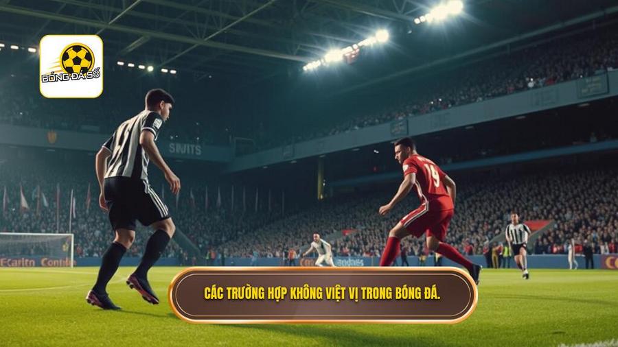 Các trường hợp không việt vị trong bóng đá.